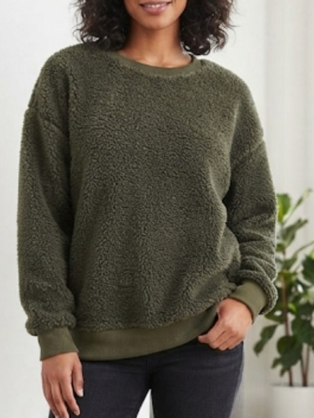 Universal Thread Dark Green Pullover Crewneck Sweater Large Loungewear Fall